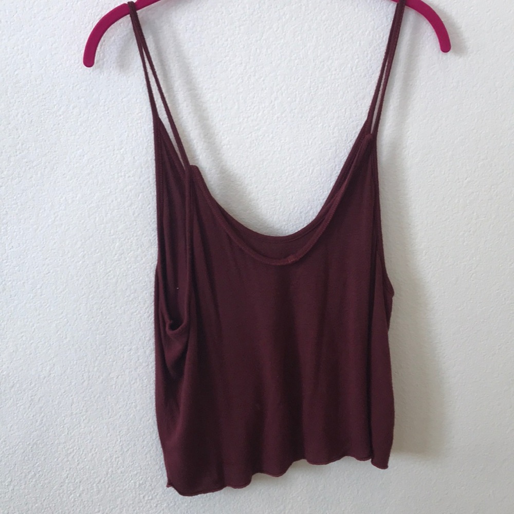 Brandy Melville maroon tank top